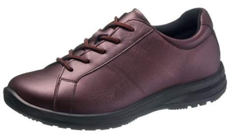 膝に効く!アサヒ メディカルウォーク L001 ワインM 25.0 ファスナー付 婦人 レディース 日本製 ウォーキングシューズ レザースニーカー拍卖