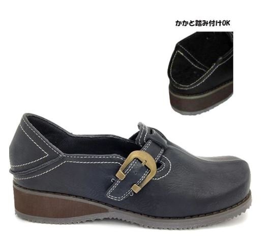 痛くない柔か かかと踏みつけOK LL Mong Mong 9715 黒 2WAY サンダル サボ 婦人 レディース カジュアル ウォーキング シューズスリッポン拍卖