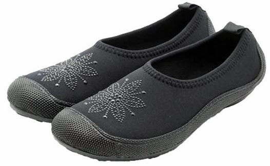 足が痛くならない柔らか靴 S チャーミング 3000 黒 カンフー 太極拳 シューズ 外反母趾 ストレッチ 日本製 スリッポン 婦人 レディース拍卖