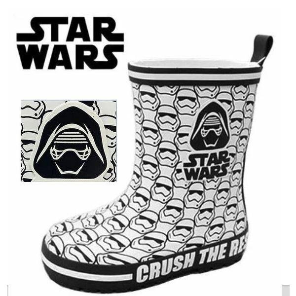 一人で履ける 17.0 スターウォーズ 1063 白 長靴 ゴム長 通園 ダースベイダー 子供 キッズ 男の子 レイン シューズ ブーツ 雨具 芋掘り遠足拍卖