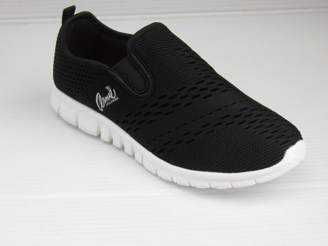 即決 24.5 アーノルドパーマー AN0902 黒 軽量 婦人 レディース スニーカー 介護士 医療 ナース 看護士 ウォーキング シューズ スリッポン拍卖