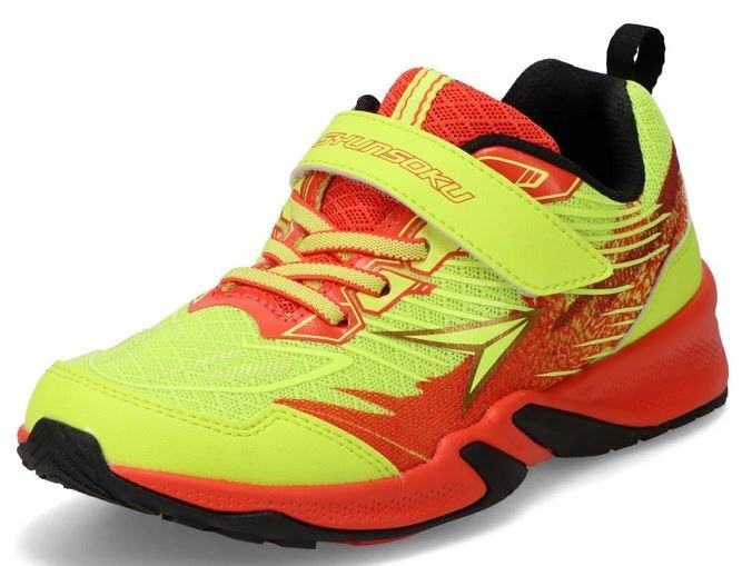 即決 アルティマ チーター 19.0 瞬足 JJ208 ネオンイエロー アキレス シュンソク 子供 キッズ 男の子 通学 上履き マジック スニーカー拍卖