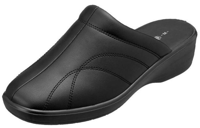 足にやさしい M パンジー 6961 ブラック サンダル Pansy 前かぶり 防寒モード サボ クロッグ オフィス 事務所 庭 玄関 履き つっかけ拍卖