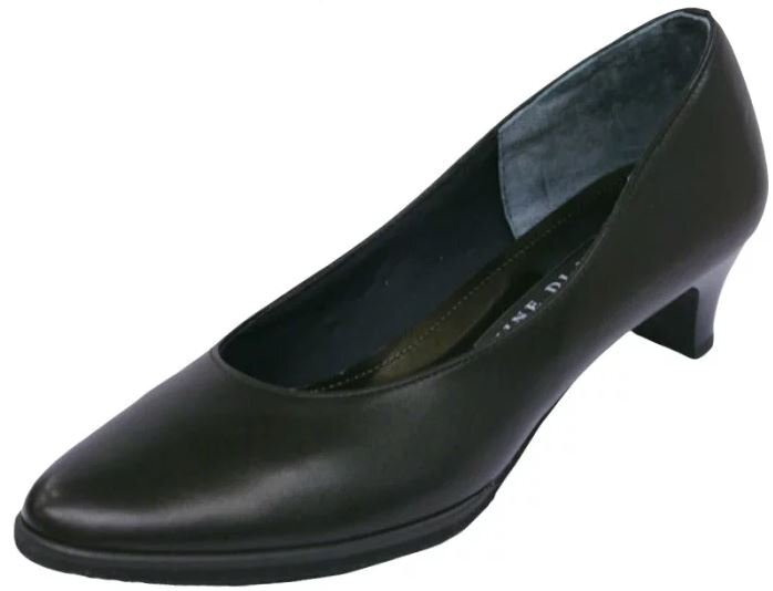 ゆったり幅広 24.5 NINE DI NINE 1400 黒 ナインデナイン 婦人靴 レディース 革靴 本革 就職活動 冠婚葬祭 フォーマル プレーン パンプス拍卖