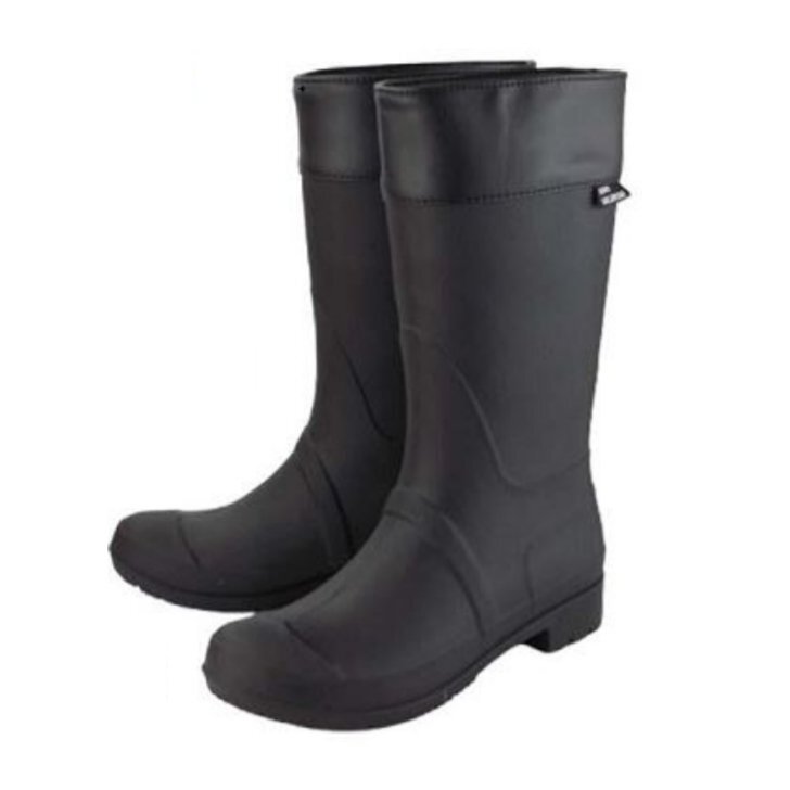 丈夫で軽量 25.0 JV1227 黒 防寒 婦人 レディース 長靴 防滑 ゴム長 レインブーツ アウトドア ジョッキーブーツ ロング ラバー ブーツ拍卖