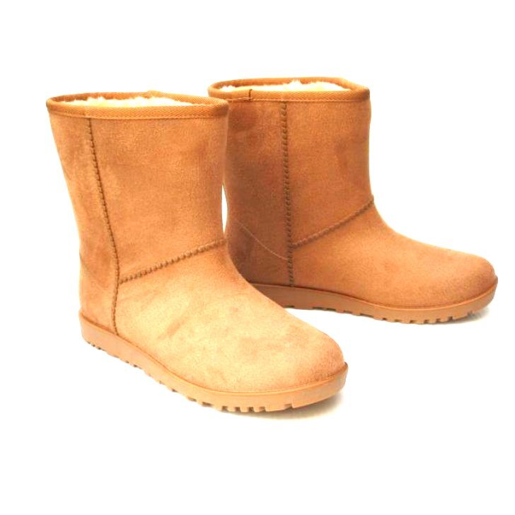 ハンズフリー L 防水仕様 手を使わずに履ける フェイクムートンブーツ EST 53100 CM 防寒 ボア裏 婦人 レディース ショートブーツ 長靴拍卖