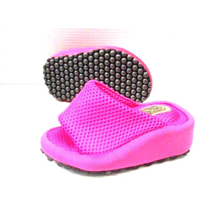 履くだけでスリムに(なれば嬉しいね) F(23~24cm) 柔か ダイエット エアボール スリッパ M10 ピンク 婦人 レディース 室内履き サンダル拍卖