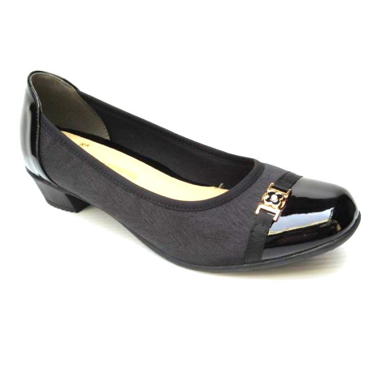 痛くない らくちん 柔らか M Michaela FR1202 黒 コンフォート ローヒールパンプス 婦人 レディース 入学式 結婚式 披露宴 パーティー拍卖