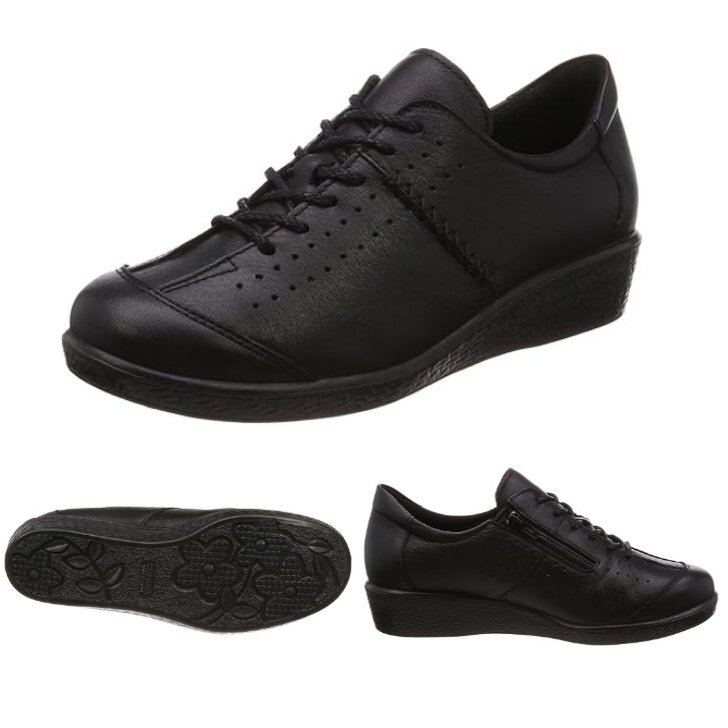 痛くない幅広柔か 24.5 ムーンスター スポルス SP2401 黒 ファスナー付 日本製 ウォーキングシューズ 婦人 レディース レザースニーカー拍卖