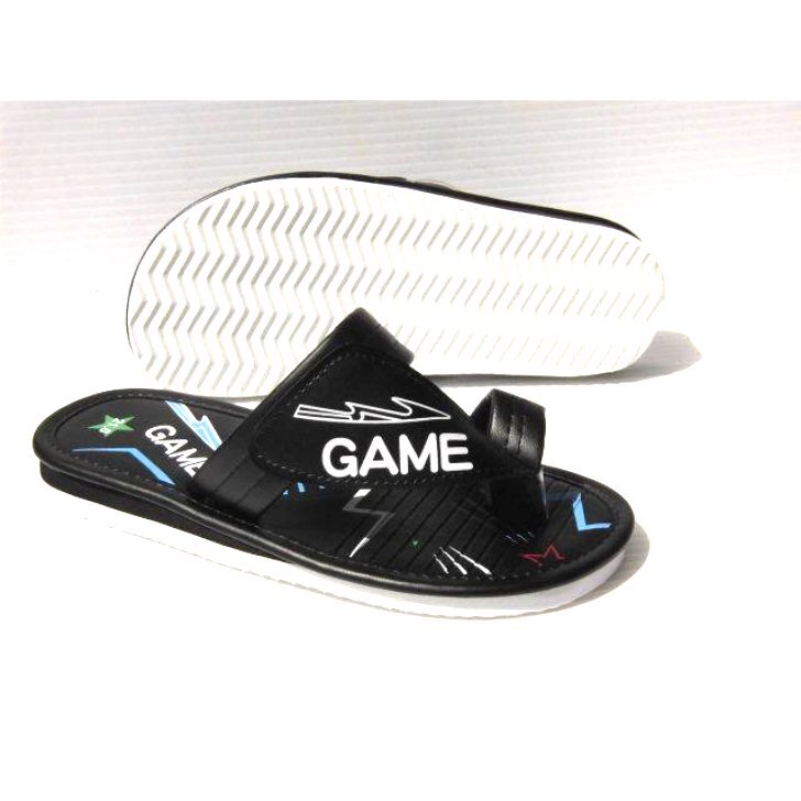 走っても脱げにくい 15.0 GAME 951 黒 ユビ付き 指付き ゆび付き ビーチ サンダル キッズ 男の子 チャイルド ビーサン ベンハー つっかけ拍卖
