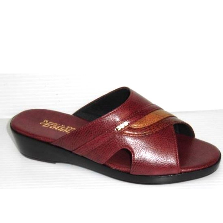 やっぱり丈夫な日本製 L 文和 2200 エンジ ブンワ Bunwa 外反母趾 婦人 レディース 事務所 オフィス履き モード履き サンダル つっかけ拍卖