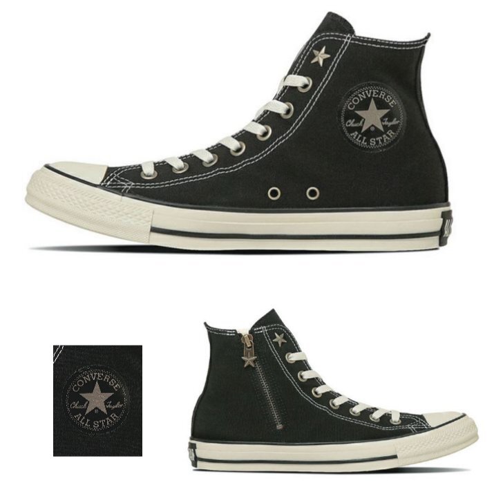ファスナー付き 28.0 CONVERSE ALL STAR コンバース オールスター スタージップ HI 黒 紳士 メンズ スニーカー ハイカット バッシュ拍卖