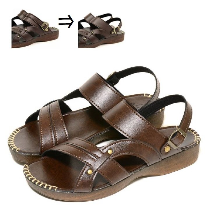 便利な2WAY サンダル M Polistas 24307 DBR 日本製 ポリスタス 紳士 メンズ 事務所 オフィス モード 履き つっかけ バック バンド ベルト拍卖