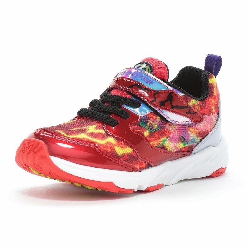 即決 18.0cm ムーンスター スキルシューター SK0067 レッド 2E 雷スキル デンゲキ 子供靴 キッズ ジュニア 通園 シューズ スニーカー拍卖