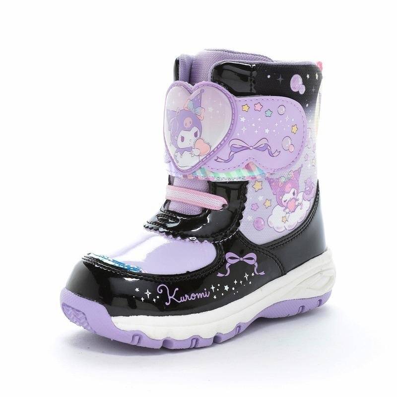 防水 防寒 滑りにくい防滑底 16.0 サンリオ クロミ SA WC039E ブラック 子供 キッズ ウインター ブーツ 女の子 ベビーシューズ 子供靴拍卖