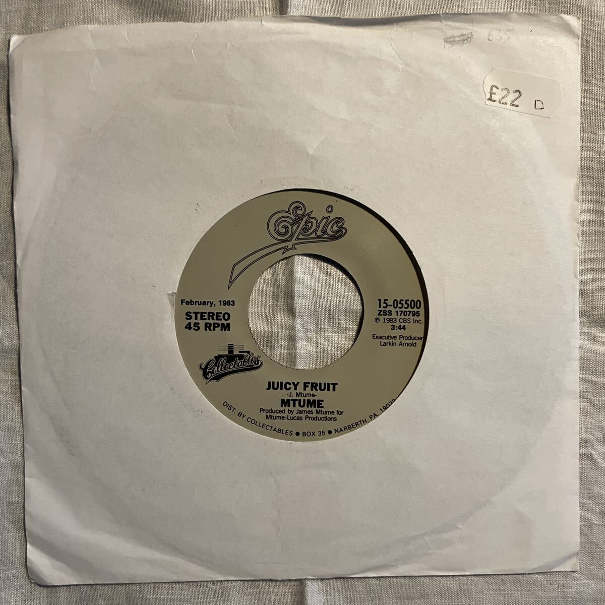 【 80s Mellow Classic 】 Mtume Juicy Fruit / You, Me And He collectables 拍卖