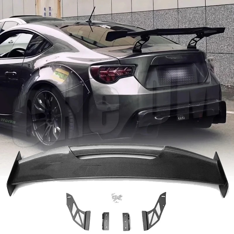 【送料無料】トヨタ 86 スバル BRZ ZN6 ZC6 軽量 GTウイング リアスポイラー トランク スポイラー ウイング エアロ カナード3D カーボン調拍卖