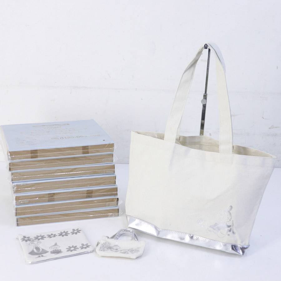 【8個セット】InRed 2024 8月9月合併号付録 ムーミン リトルミイ&ミムラねえさん トートバッグ&ポーチ3点セット ★269v06拍卖