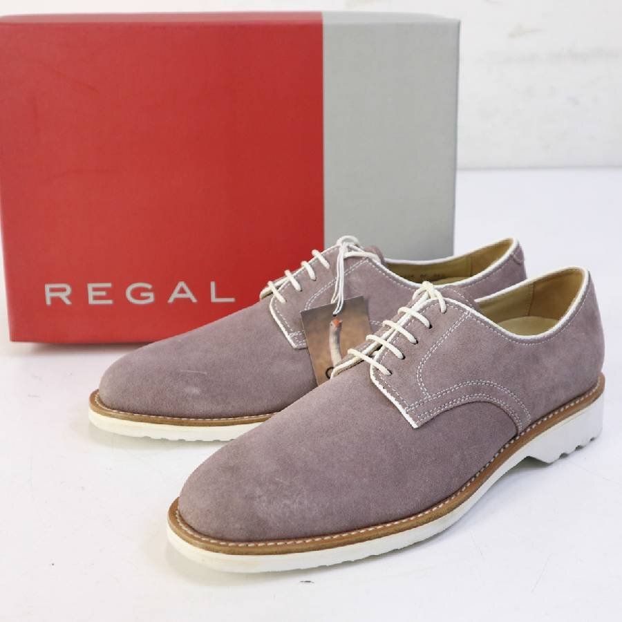 未使用品 REGAL リーガル 24.5cm スエードカジュアルシューズ 色:パール 552R★290v26拍卖