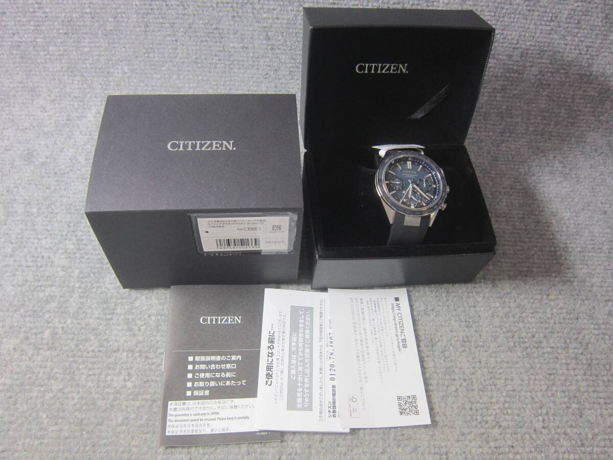(5205) CITIZEN アテッサ ATTESA エコドライブ 腕時計 F950-0029S02 CC4050-18L ネイビー拍卖