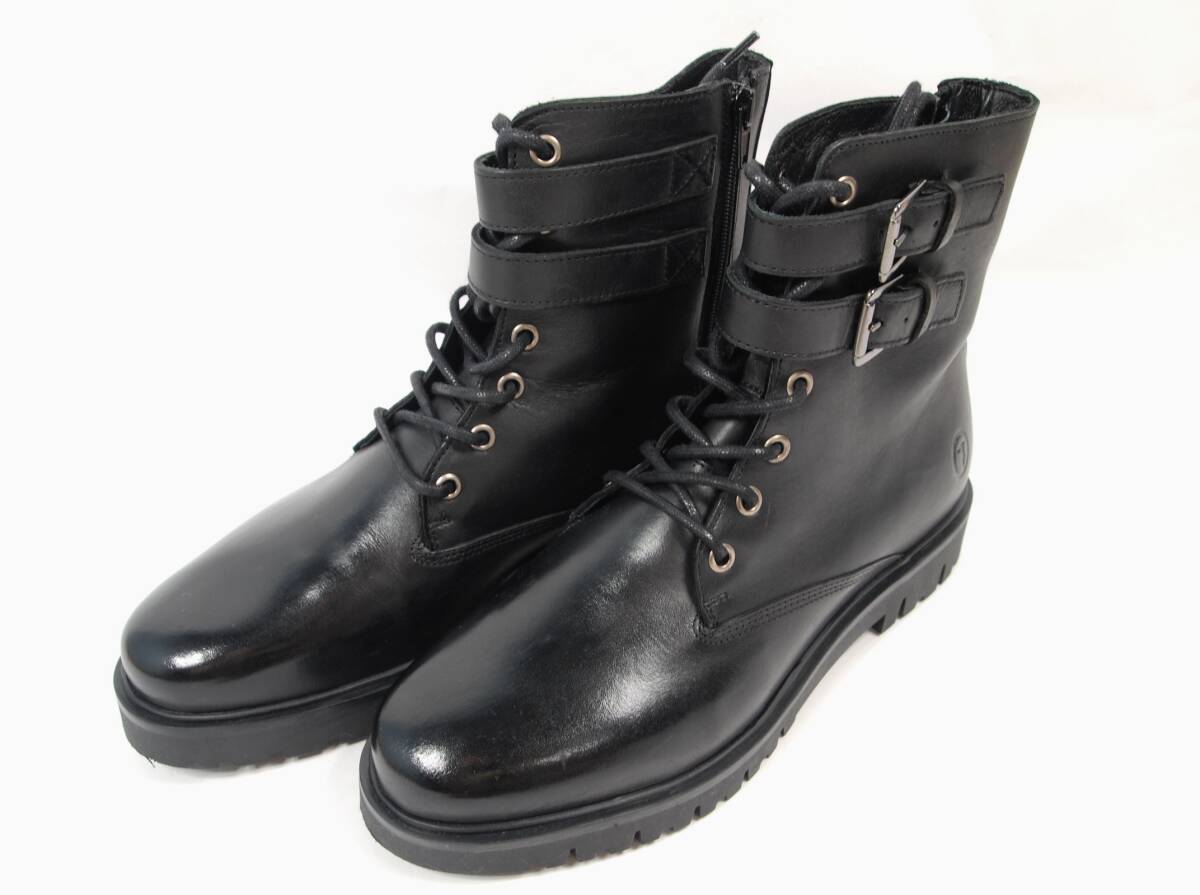 h060 新古品レベル トラサルディ Trussardi ブーツ ブラック サイズ40拍卖