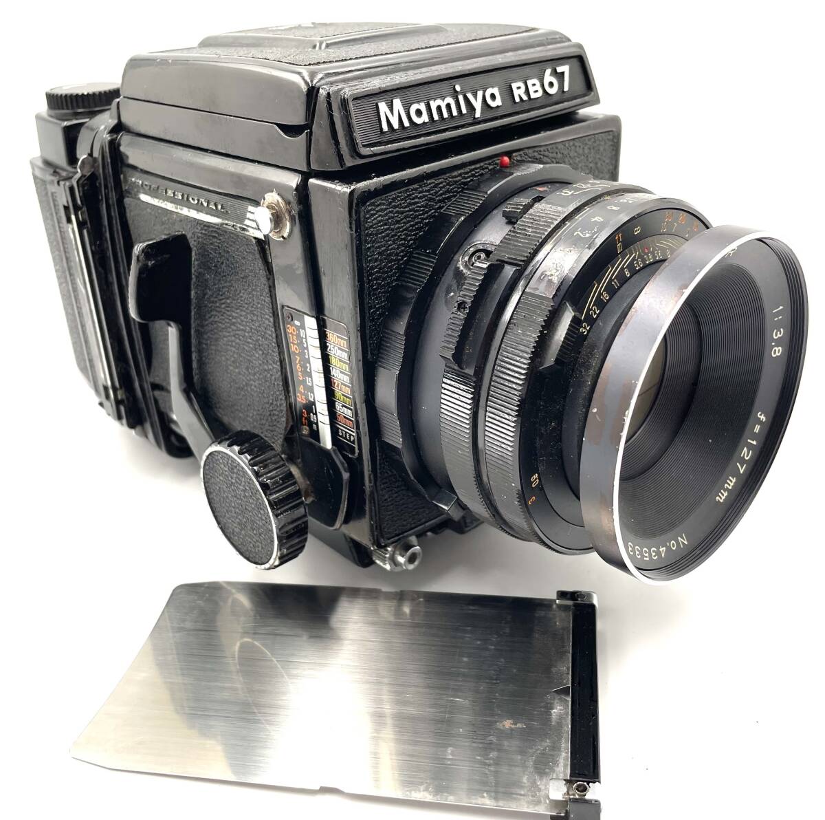Mamiya RB67 pro SEKOR 127mm 1:3.8 電動フィルムバックホルダー 引き蓋 マミヤ mamiya rb67 127 3.8 sd 対応拍卖