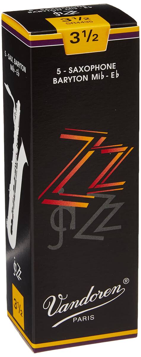 【中古】バンドーレン バリトンサクソフォンリード ズィーズィー(ZZ) 硬さ:3-1/2 (5枚入)拍卖