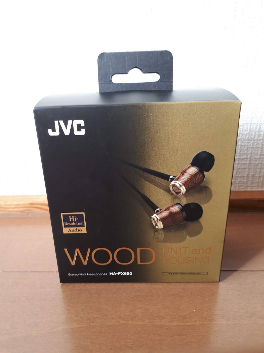 【中古】JVC HA-FX650 WOODシリーズ カナル型イヤホン ハイレゾ音源対応 ブラック拍卖