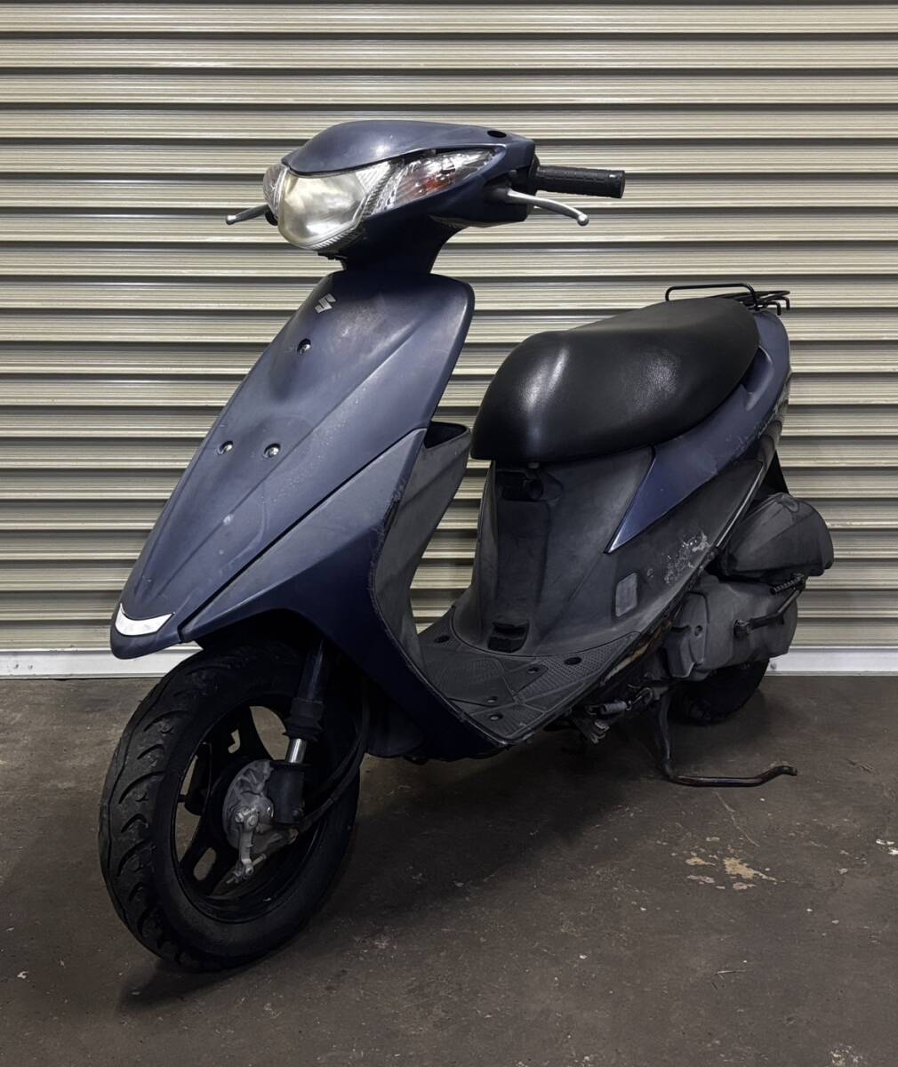 ☆手渡しのみ☆実働現状ベース車 スズキ・アドレスV50・4ストインジェクション車・紺拍卖