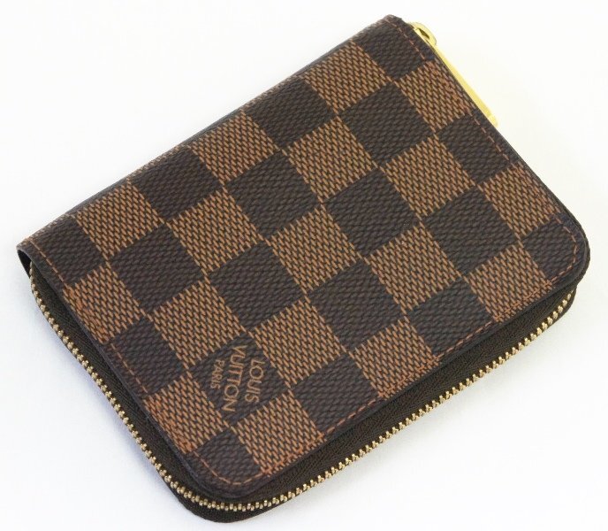 中古・美品【ルイヴィトン】ダミエ ジッピーコインパース 財布 小銭入れ N63070 エベヌ拍卖