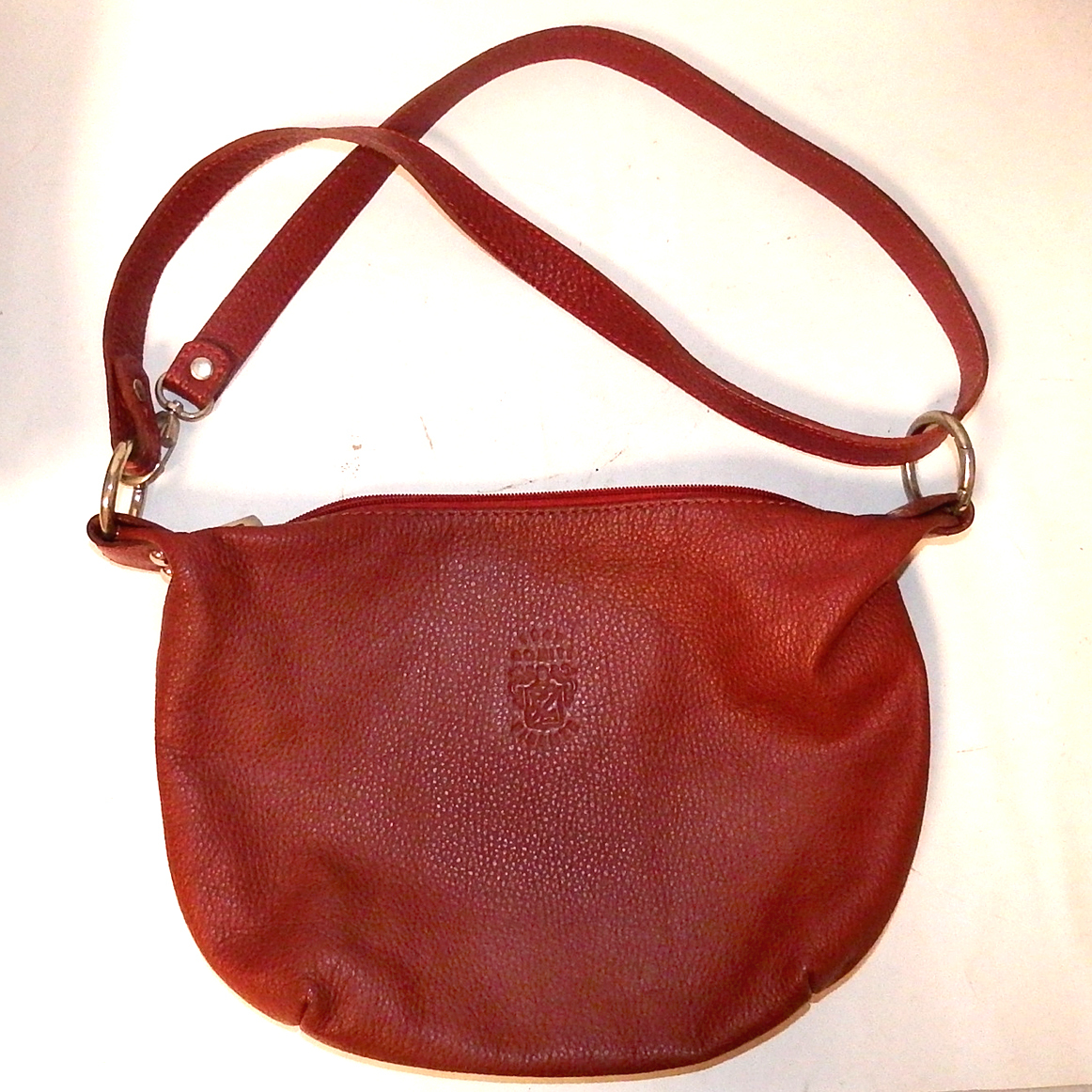 AI0551 マルコロミティ MARCO ROMITI ショルダーバッグ レザー イタリア製 レッド拍卖