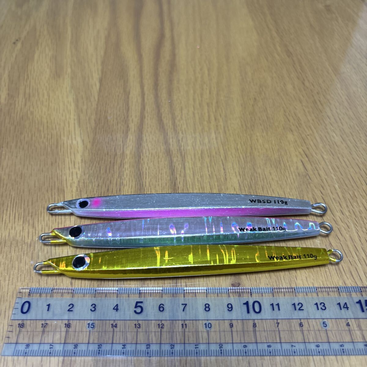 メロン屋工房 ウィークベイト110g 3個セット  青物 ジギング オフショアに メタルジグ ヒラマサ カンパチ ジギングに拍卖