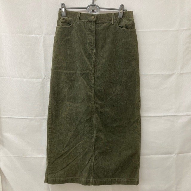 B203 ジョーンズニューヨーク 10 アメリカ古着 コーデュロイ スカート カーキ JONES NEW YORK レディース拍卖