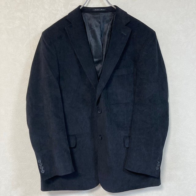 B247 オースティンリード L ユーロ古着 メキシコ製 コットン テーラードジャケット ネイビー AUSTIN REED メンズ拍卖