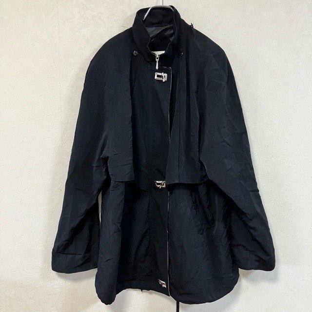 B313 キャロライナカラーズ M アメリカ古着 ナイロン メタルフック コート ブラック CAROLINA COLOURS レディース拍卖