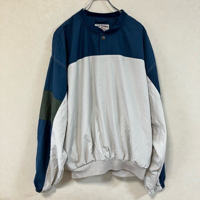 B317 ボカクラシックス XL アメリカ古着 ナイロン ゴルフ プルオーバー ジャケット ブルゾン ブルー BOCA CLASSICS メンズ拍卖