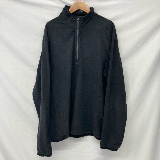 C72 ナイキ L アメリカ古着 THERMA-FIT ポリエステル 長袖 ハーフジップ フリースプルオーバー グレー NIKE メンズ拍卖
