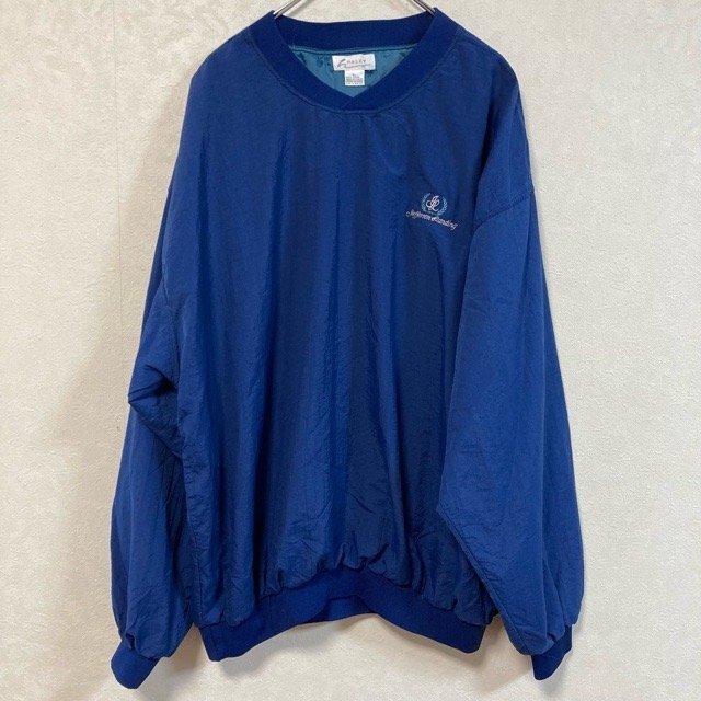 A348 ヘイリー XL アメリカ古着 USA製 ナイロン プルオーバー ブルー Haley Jefferson Landing メンズ拍卖