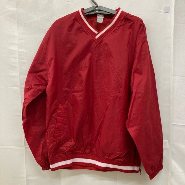 B361 バッジャー S アメリカ古着 ナイロン 長袖 プルオーバー ブルゾン レッド Badger メンズ拍卖