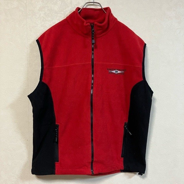 A55 アウトフィッタートレーディング XL アメリカ古着 ポリ ノースリーブ ベスト レッド OUTFITTER TRADING CO. メンズ拍卖