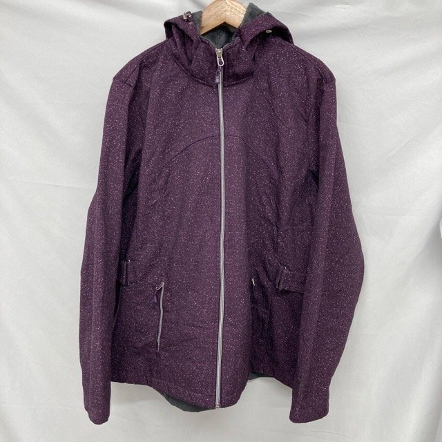 C238 ゼロエクスポージャー XL アメリカ古着 ポリエステル フード付き 裏ボアジャケット パープル ZEROXPOSUR レディース拍卖
