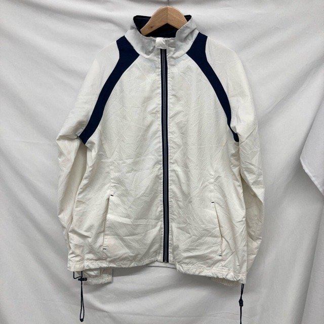 C240 ビーシージー M アメリカ古着 ポリエステル 切替デザイン ナイロンジャケット ホワイト bcg メンズ拍卖