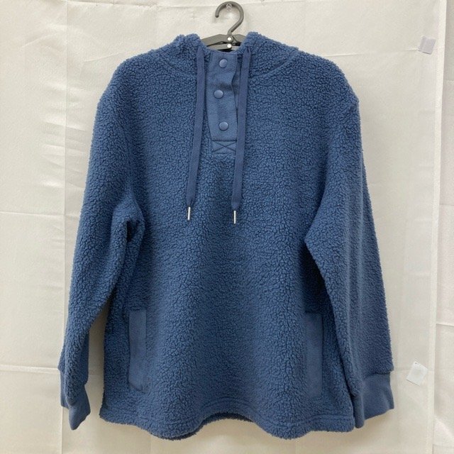 A996 コールアバーラ M アメリカ古着 長袖 ボア ポリエステル フリースパーカー ブルー KOOLABURRA メンズ拍卖