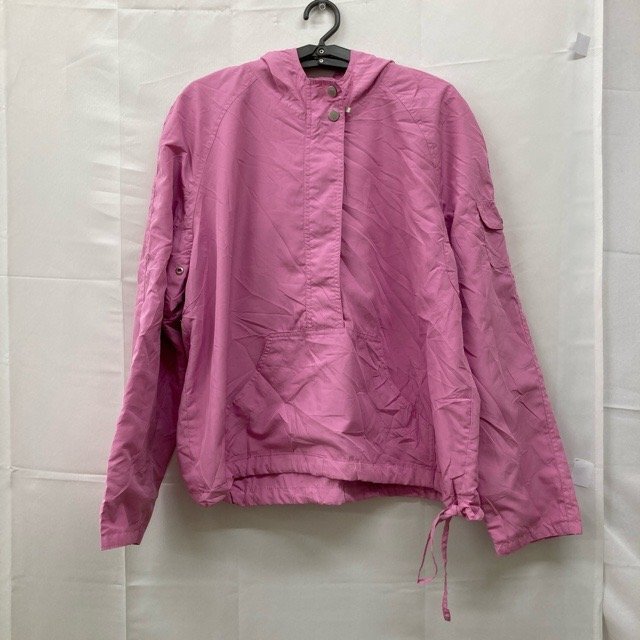 A982 デイジーフェンテス L アメリカ古着 ナイロン フード付き プルオーバー ジャケット ピンク daisy fuentes レディース拍卖