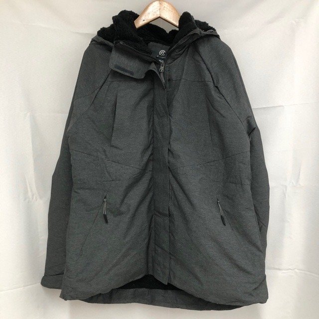 A407 チャンピオン M アメリカ古着 ポリエステル ボアライナー フードジャケット チャコールグレー Champion メンズ拍卖