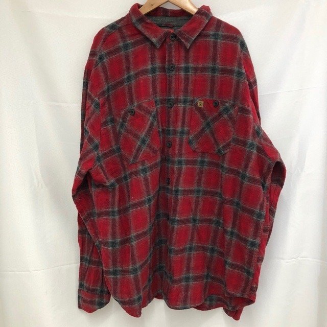 A1586 コールマン XXL アメリカ古着 コットン チェック ネルシャツ レッド Coleman メンズ拍卖
