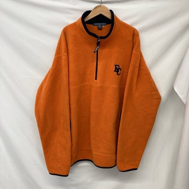 C351 チェスナットヒル XL アメリカ古着 POLARTEC フリース 長袖 ハーフジップ オレンジ CHESTNUT HILL メンズ拍卖