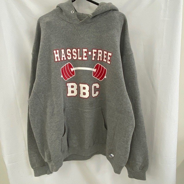 A1936 ラッセルアスレチック XL アメリカ古着 コットンポリ プリント パーカー グレー RUSSELL ATHLETIC メンズ拍卖