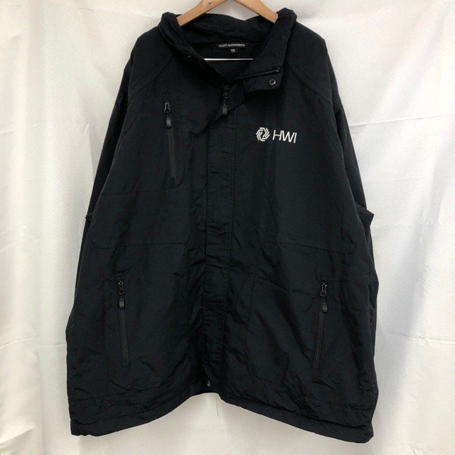 A1885 ポートオーソリティ 3XL アメリカ古着 フリースライナー フードジャケット ブラック PORT AUTHORITY メンズ拍卖