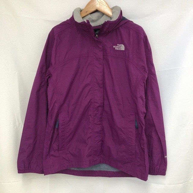 A1706 ザノースフェイス L アメリカ古着 HYVENT ナイロン フード ジャケット パープル THE NORTH FACE ガールズ拍卖